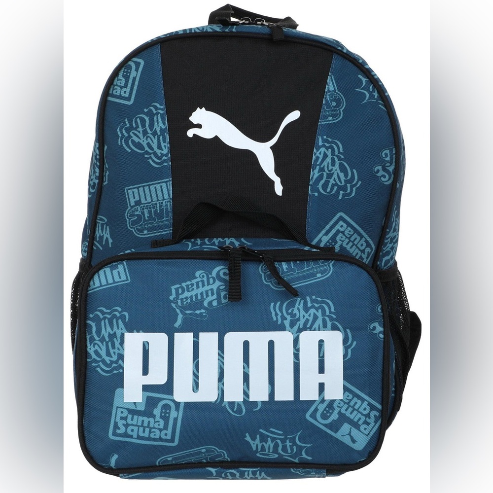 PUMA 2 Pc Logo Print Backpack & Lunchbox!